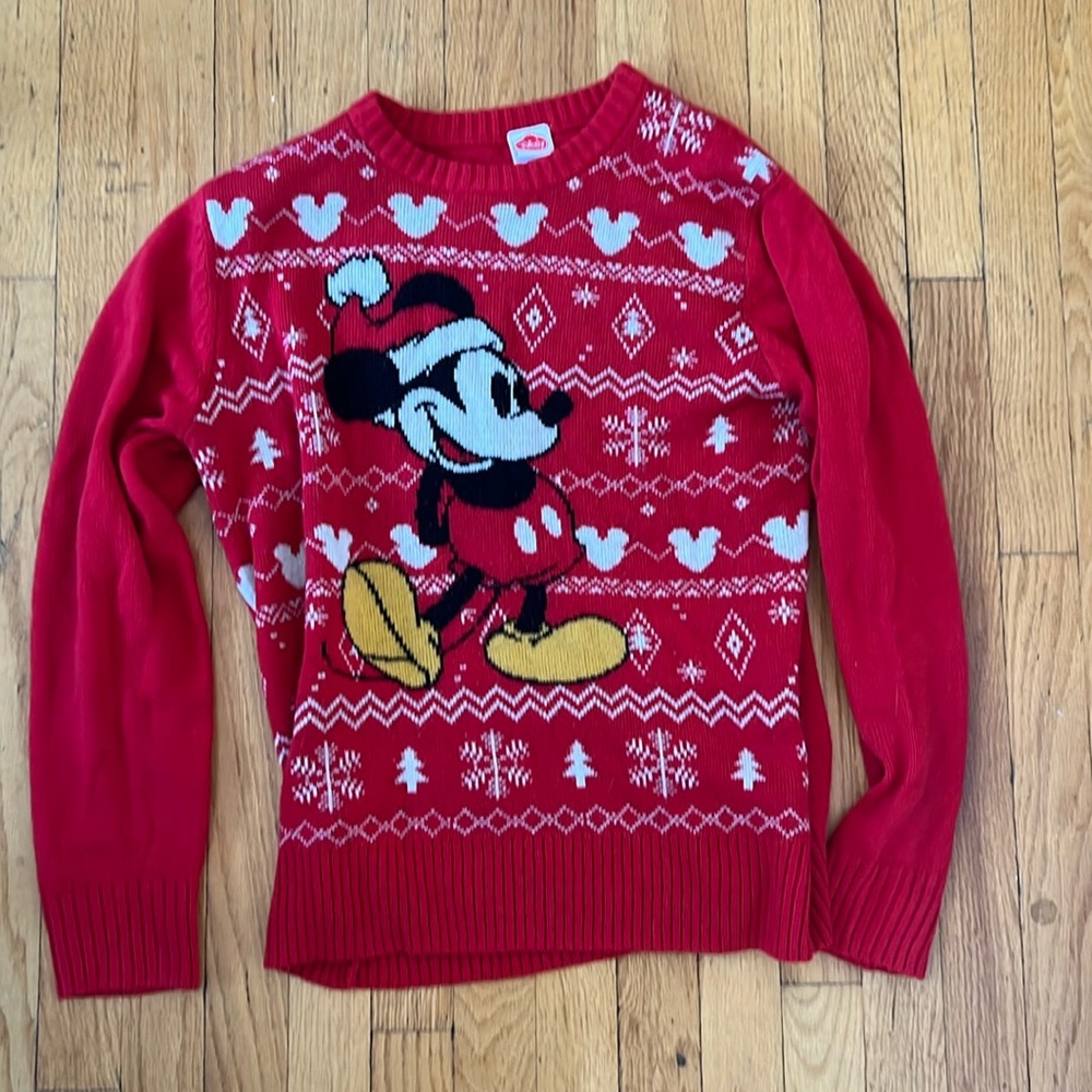 Mickey Mouse Disney holiday sweater red
